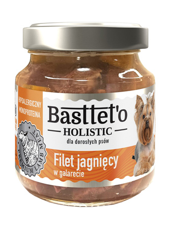 Basttet'o Holistic filet jagnięcy w galarecie dla psów 130g (słoik)