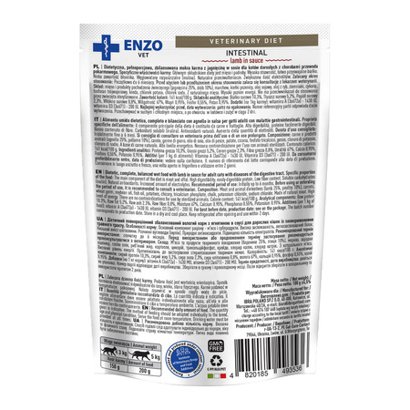 ENZO VET Intestinal z jagnięciną w sosie dla kotów 100g