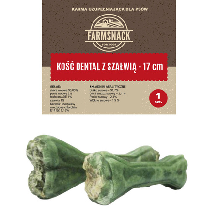 FarmSnack Kość DENTAL z szałwią 17cm