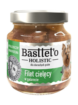 Basttet'o  Holistic  filet cielęcy w galarecie dla psów 130g (słoik)