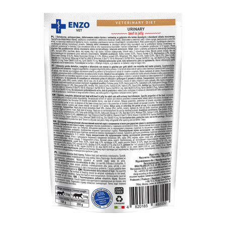 ENZO VET Urinary z wołowiną w galaretce dla kotów 100g