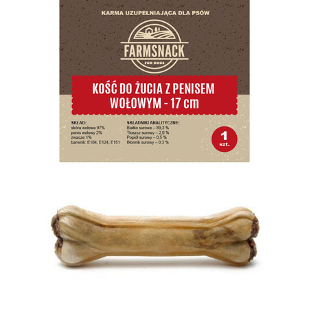 FarmSnack Kość do żucia z penisem wołowym 17cm