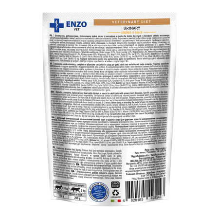 ENZO VET Urinary z kurczakiem w sosie dla kotów 100g