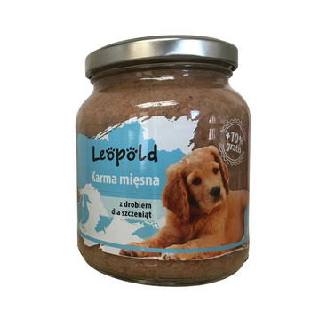 Leopold Karma mięsna z drobiem dla szczeniąt 300g  (Słoik)