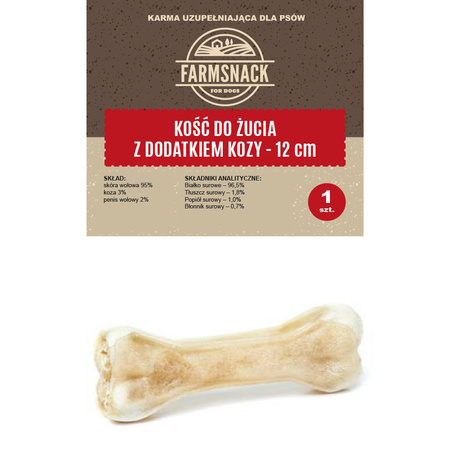 FarmSnack Kość do żucia z dodatkiem kozy 12cm