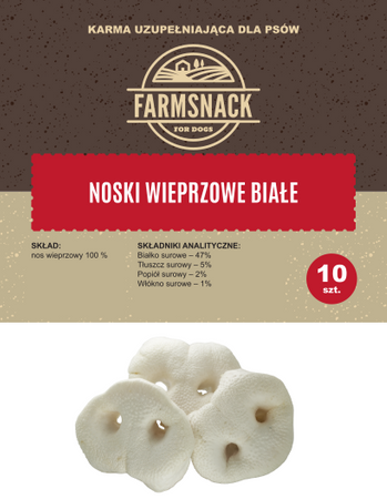 FarmSnack Noski Wieprzowe Białe 10szt