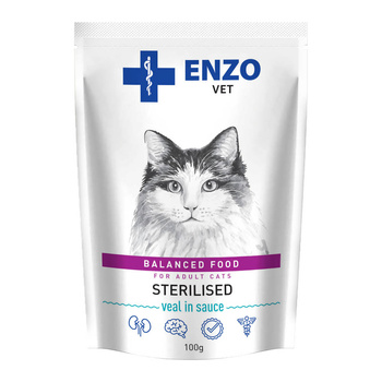 ENZO VET Sterilised  z cielęciną w sosie 100g